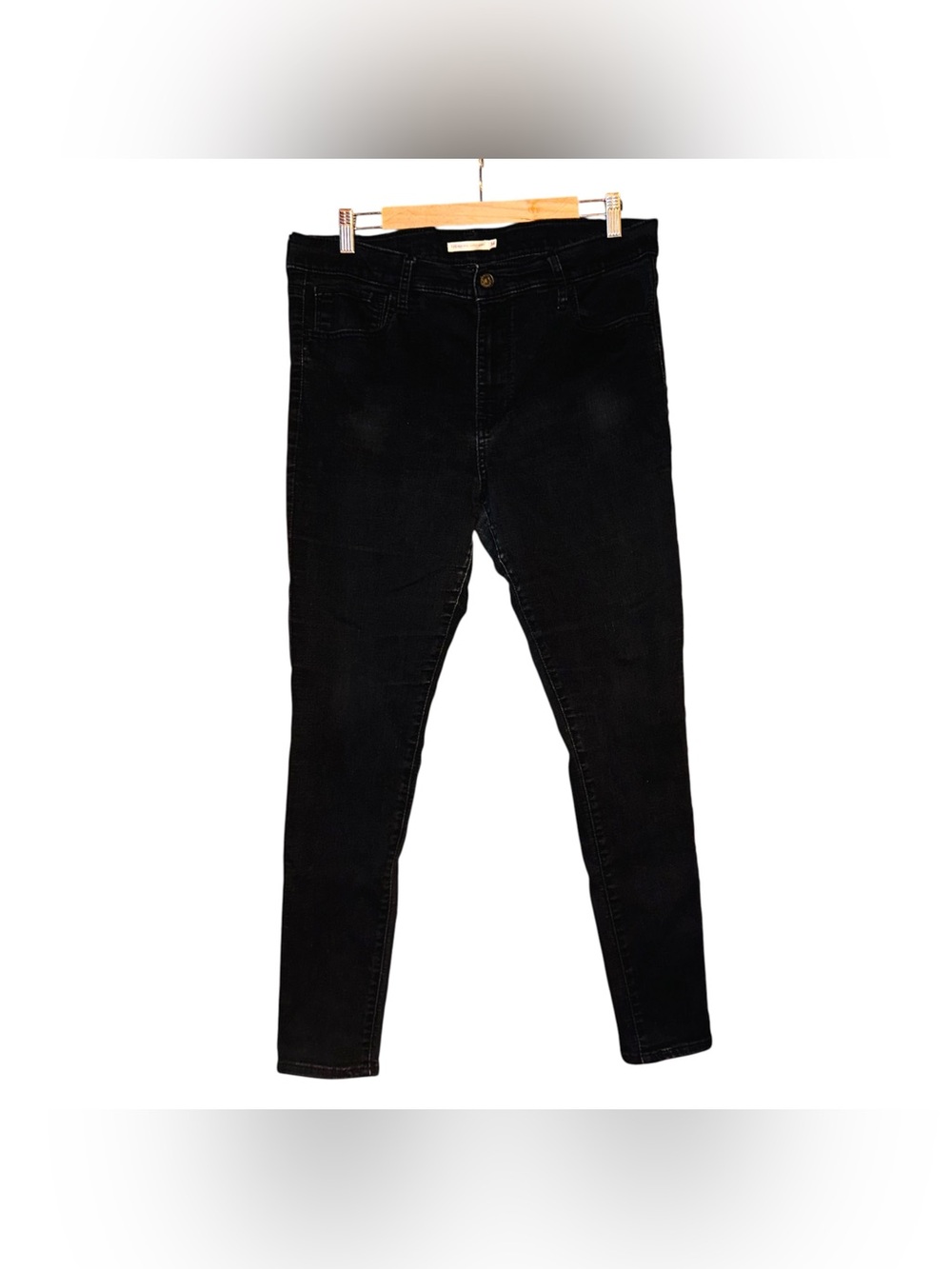 LEVI’S 720 High Rise Super Skinny Black Stretch Jeans Plus Size 34 - Picture 5 of 16